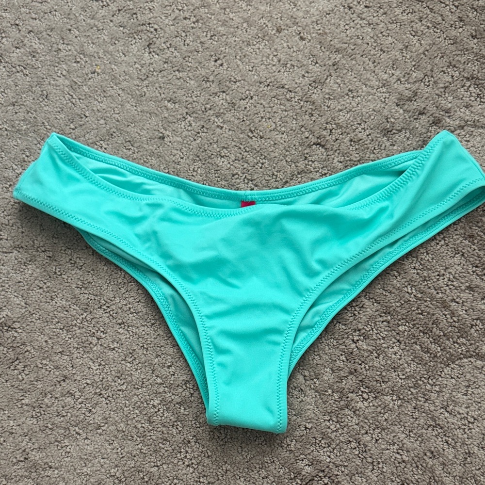 Victoria's Secret Aqua Bikini Ruched Bottom
